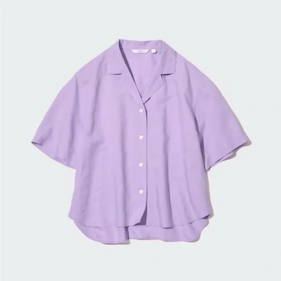 Uniqlo Lavender Button Down Shirt - Picture 2 of 3